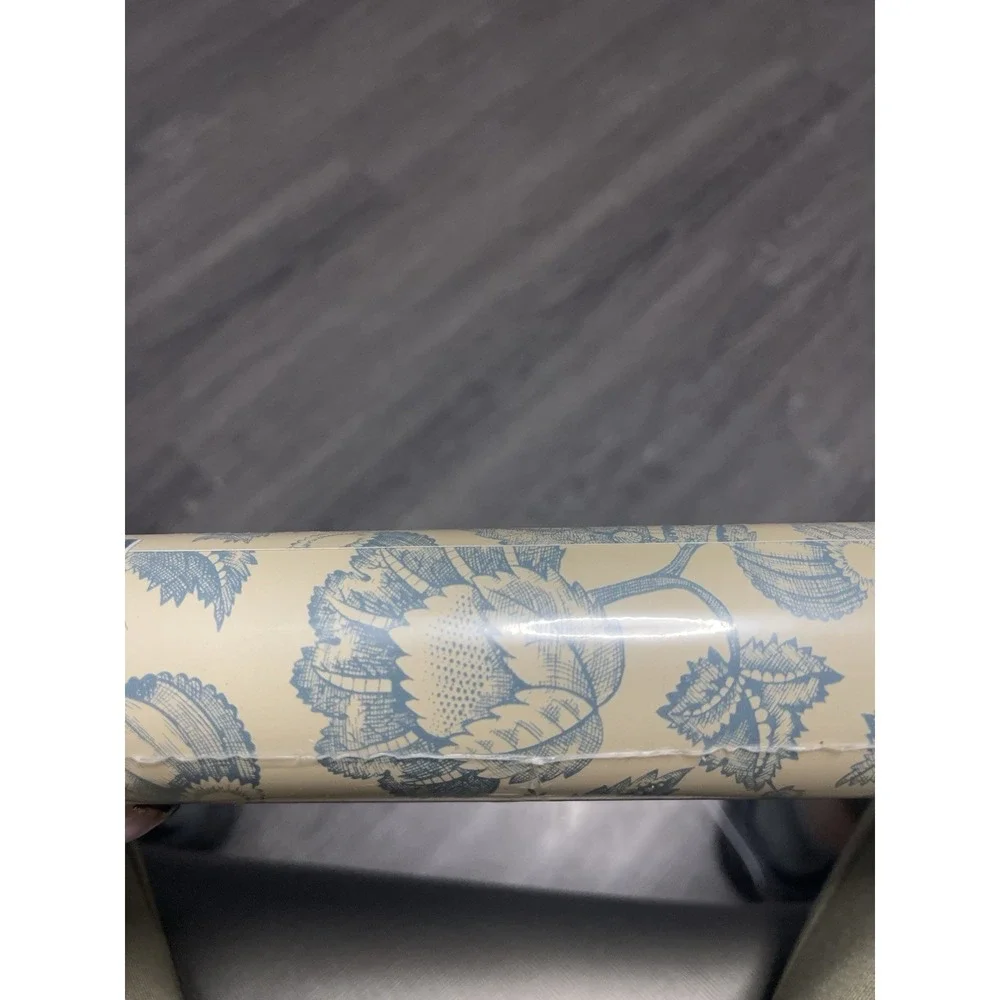 Ralph Lauren Home‎ Floral Wallpaper Roll Blue Cream Designer Wallcovering